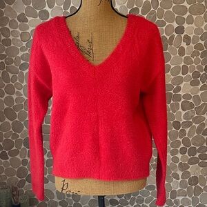 Jessica Simpson Vibrant Red V-Neck Sweater